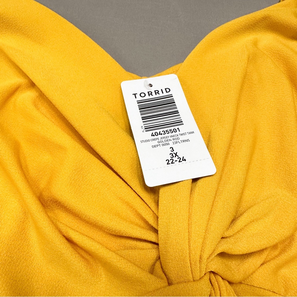 NWT! TORRID golden rod yellow soft tank top, 3X. - Picture 6 of 7